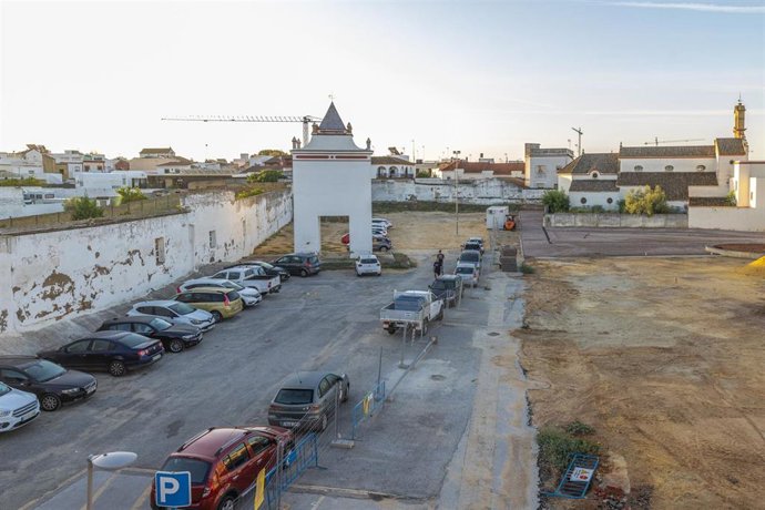 Obras de reforma del aparcamiento gratuito de Casa Grande, en el casco histórico.