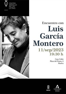Cartel del encuentro con Luis García Montero.