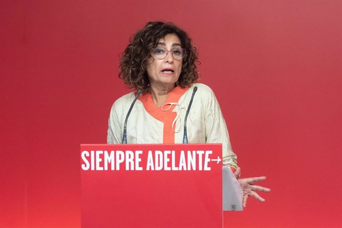 La vicesecretaria general del PSOE y ministra de Hacienda en funciones, María Jesús Montero, 