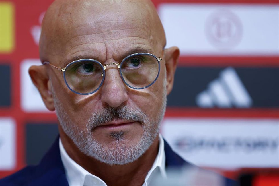 El seleccionador nacional Luis de la Fuente en rueda de prensa