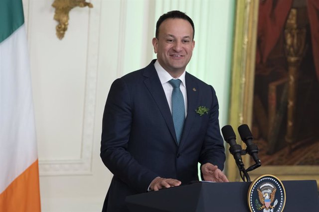 Archivo - March 17, 2023, Washington, DC, USA: Leo Varadkar, Taoiseach of Ireland, speaks during a St. Patrick's Day reception at the White House in Washington, DC, on March 17, 2023