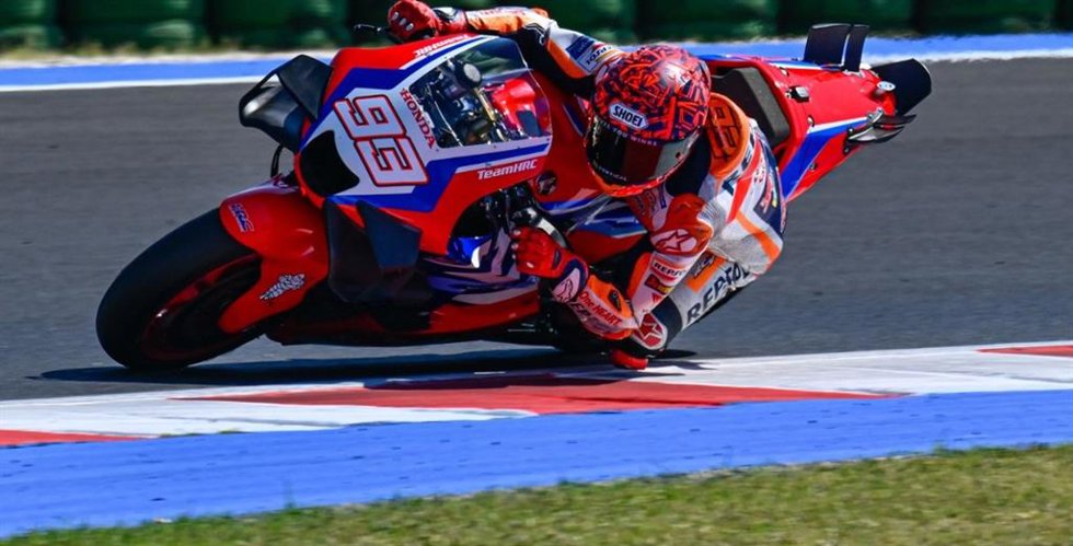 Marc Márquez en el test de Misano