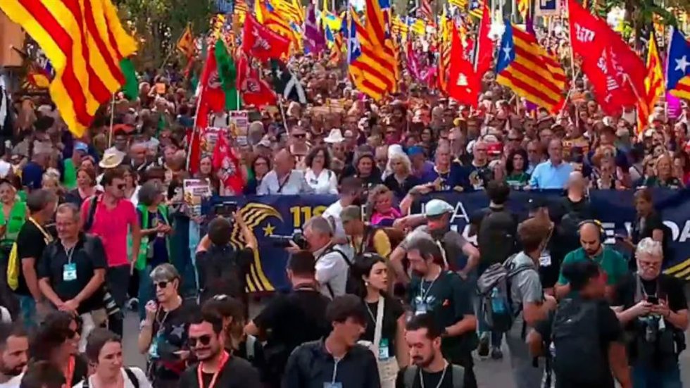 La ANC cifra en 800.000 los asistentes por la Diada mientras que la Guardia Urba
