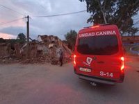 Los bomberos de Zaragoza desplazados a Marruecos trabajan en la zona de Amizmiz, a 60 kilómetros de Marrakech