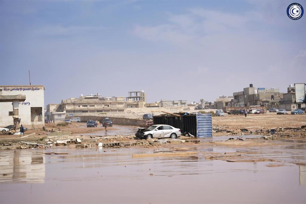 Imagen de archivo de las inundaciones en Libia.