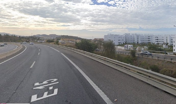 Autovía A-7 a su paso por Rincón de la Victoria, donde ha ocurrido en incidente