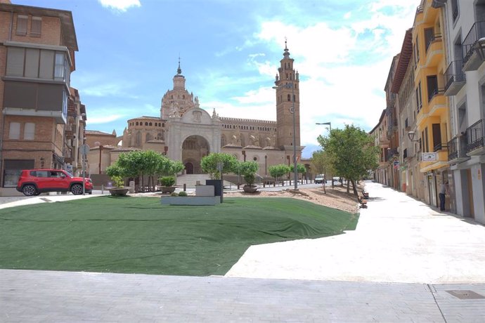 Archivo - Plaza de la Catedral de Tarazona.