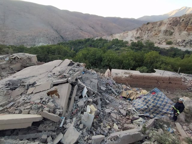 Zona afectada por el terremoto de Marruecos