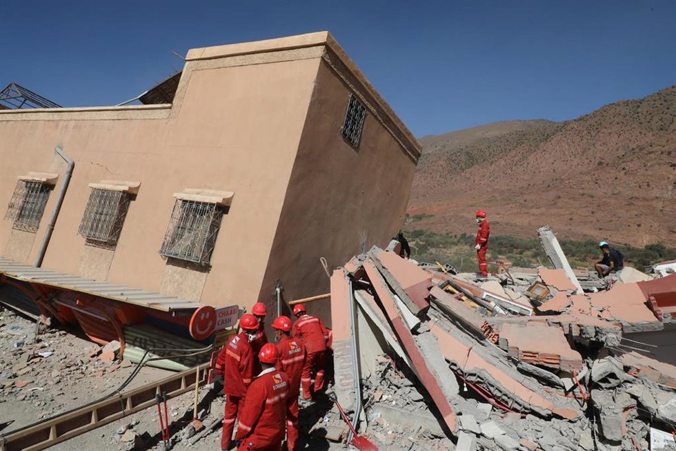 Una vivienda destruida por el terremoto en un pueblo del sur de Marrakech