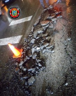 Desperfectos por las trombas de agua en Santander