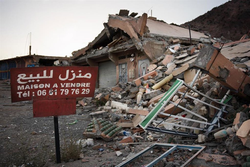 Una casa destruida por el terremoto en Marruecos