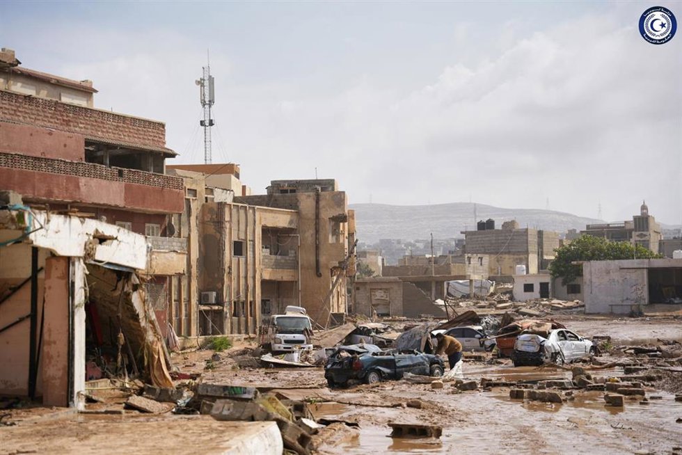 Daños materiales por las inundaciones en la ciudad de Derna, en el este de Libia, a causa del paso de la tormenta 'Daniel'
