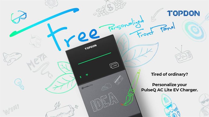 Make it uniquely yours - Personalize your TOPDON EV Charger with your own photo or signature.