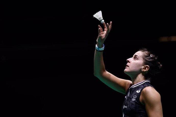 Archivo - La onubense Carolina Marín, en el Madrid Spain Masters 2023 del HSBC BWF World Tour Super 300.