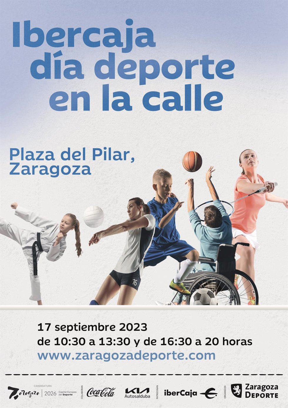 Cartel de Ibercaja Día del Deporte en la Calle