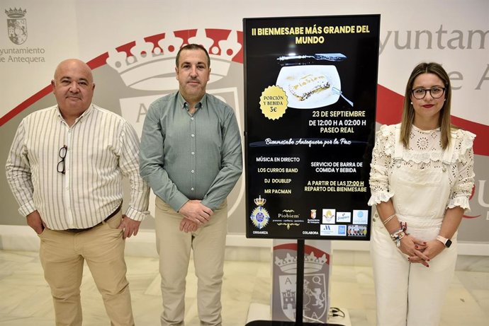 Presentación del evento que tendrá lugar el próximo sábado 23 de septiembre y en el que se presentará un bienmesabe elaborado con 4.000 huevos, 100 kilos de almendras y 100 kilos de cabello de ángel.