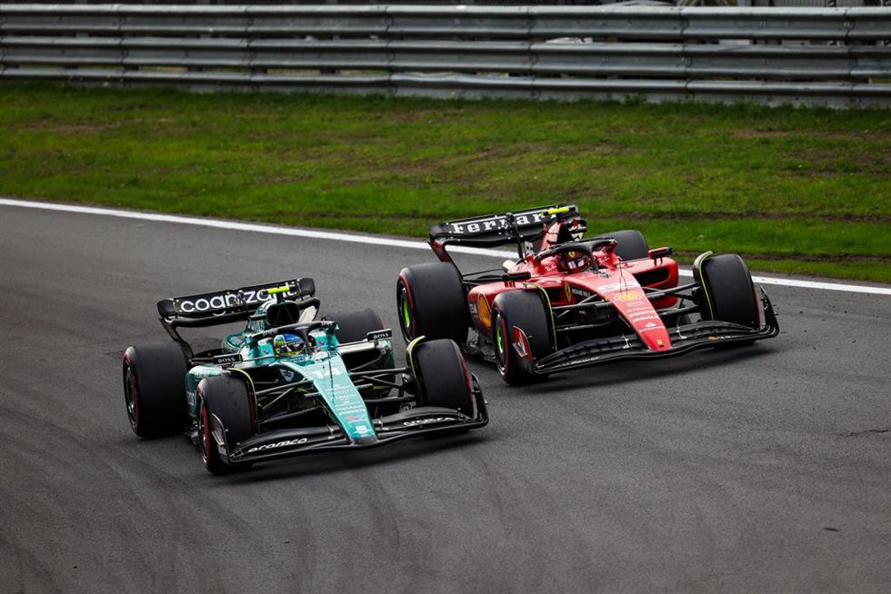 Fernando Alonso junto a Carlos Sainz en el Gran Premio de los Países Bajos