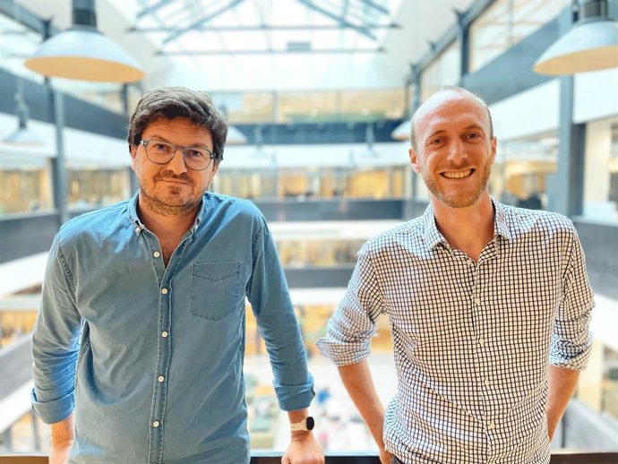 Rémi Aubert and Benoit Allibe at AB Tasty's Paris office