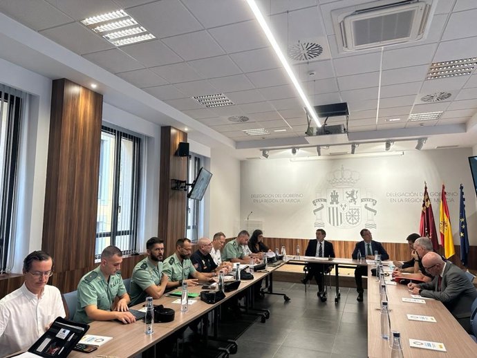 Reunión de la Junta Local de Seguridad con motivo de la celebración en la ciudad de Murcia de las reuniones de ministros (RIM) de los Consejos de Asuntos Generales y Políticas de Cohesión de la UE.