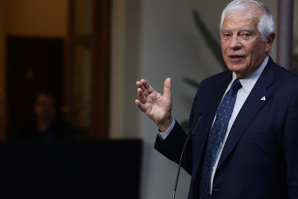 El alto representante de la Unión Europea para Asuntos Exteriores y Política de Seguridad Josep Borrell, durante su comparecencia tras la reunión informal de cooperación al desarrollo de ministros de la UE a 05 de septiembre del 2023 en Cádiz (Andalucía