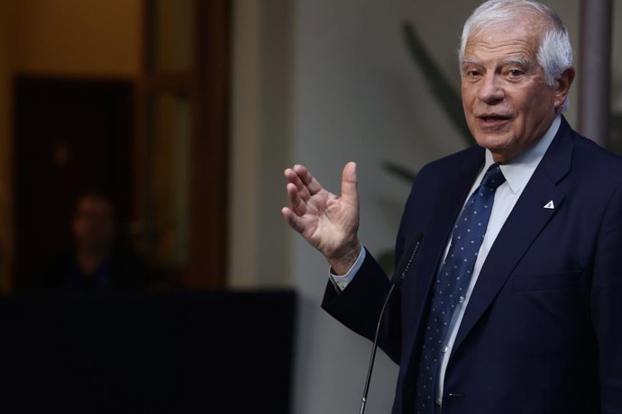 El alto representante de la Unión Europea para Asuntos Exteriores y Política de Seguridad Josep Borrell, durante su comparecencia tras la reunión informal de cooperación al desarrollo de ministros de la UE a 05 de septiembre del 2023 en Cádiz (Andalucía