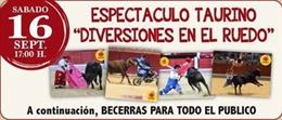 Parte del cartel del acto suspendido.