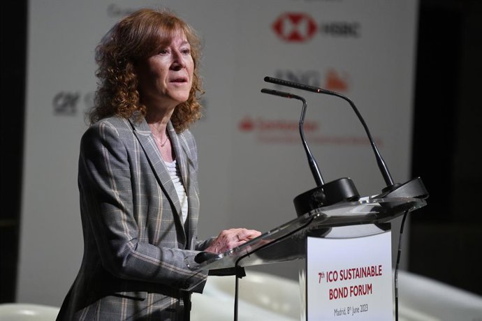 Archivo - La subgobernadora del Banco de España, Margarita Delgado, interviene durante la séptima edición del Foro ICO de Bonos Sostenibles, en el Palacio de Linares, a 8 de junio de 2023, en Madrid (España). Desde su primera edición en 2015, el Institu
