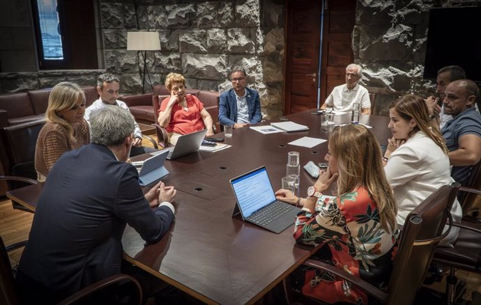 Reunión entre representantes del Gobierno de Canarias, el Cabildo de Tenerife y la Plataforma pro Hodpital Público del Sur
