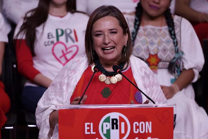 Archivo - La candidata opositora a las elecciones presidenciales de México, Xóchitl Gálvez.