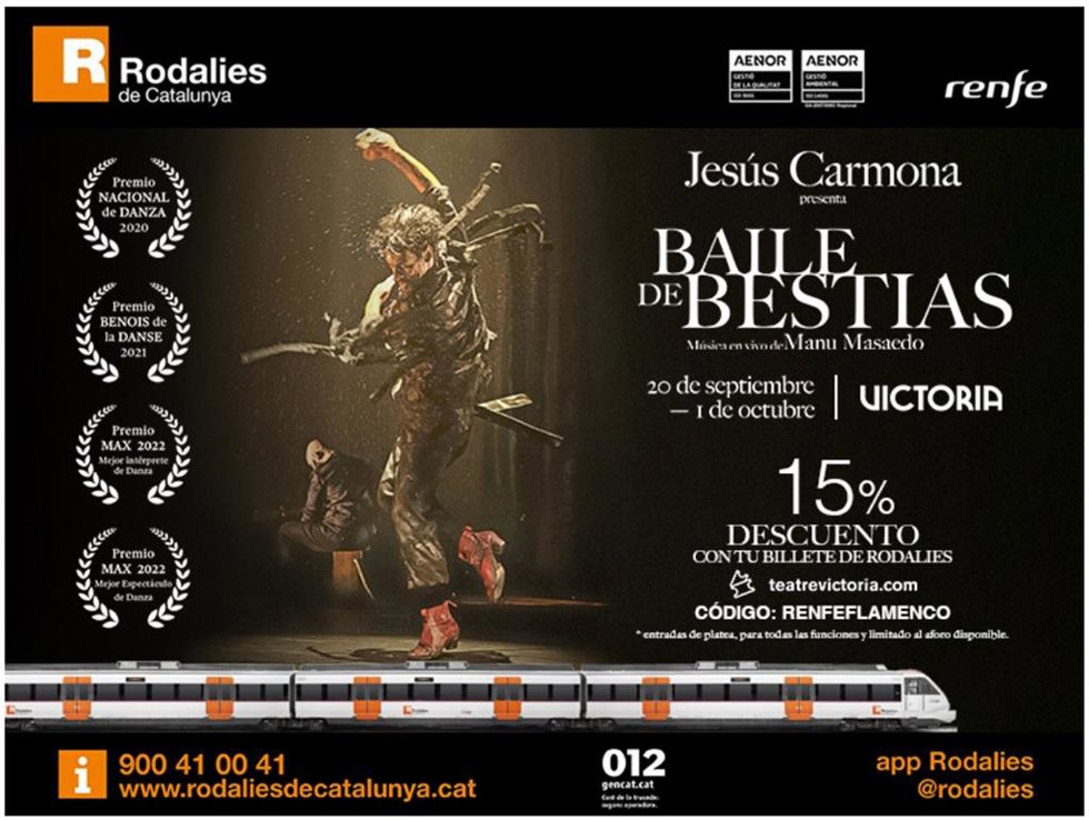 Cartel del espectáculo Baile de Bestias