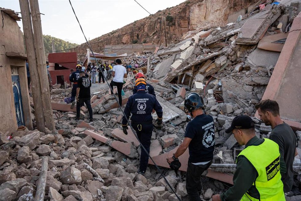 Labores de rescate en Marruecos
