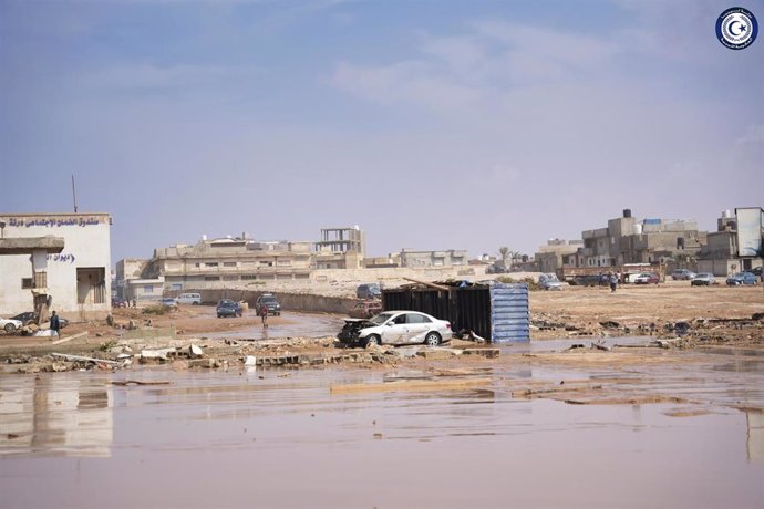 Imagen de archivo de las inundaciones en Libia.