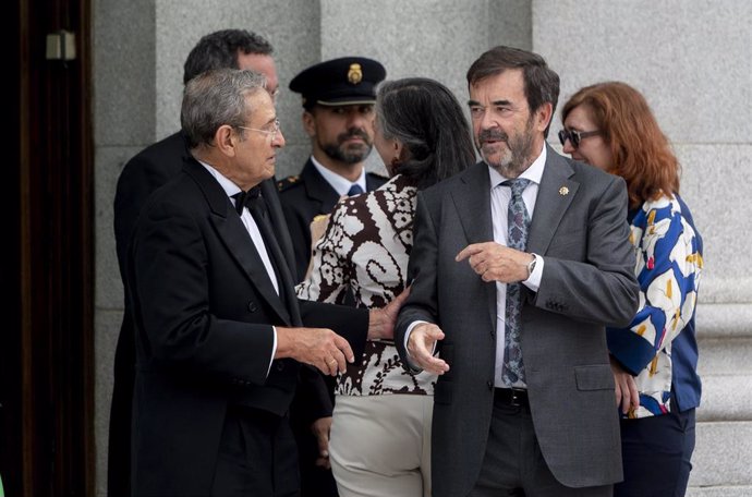 El presidente del Tribunal Supremo, Francisco Marín (i) y el presidente del Consejo General del Poder Judicial, Vicente Guilarte (d)