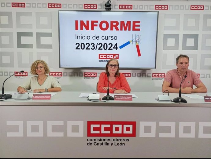 Rueda de prensa de CCOO para analizar el inicio del curso escolar en la Comunidad.