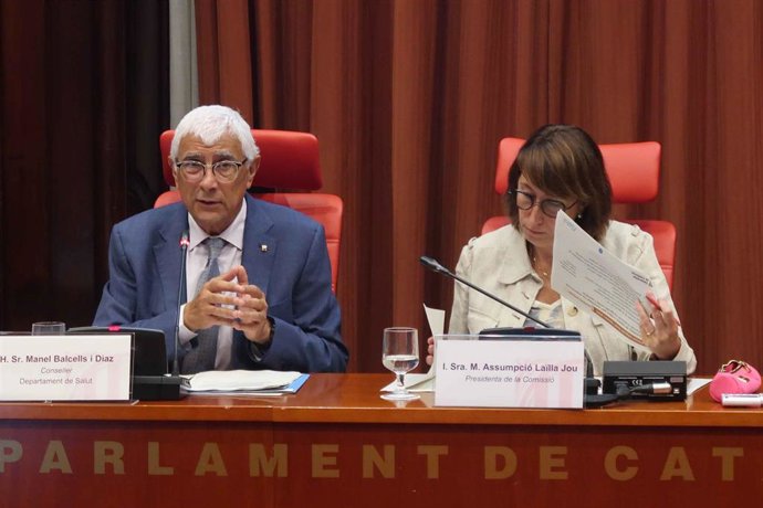 El conseller de Salud, Manel Balcells, en comisión parlamentaria