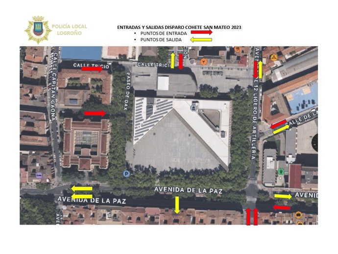 Plano de entradas y salidas para el cohete de San Mateo 2023