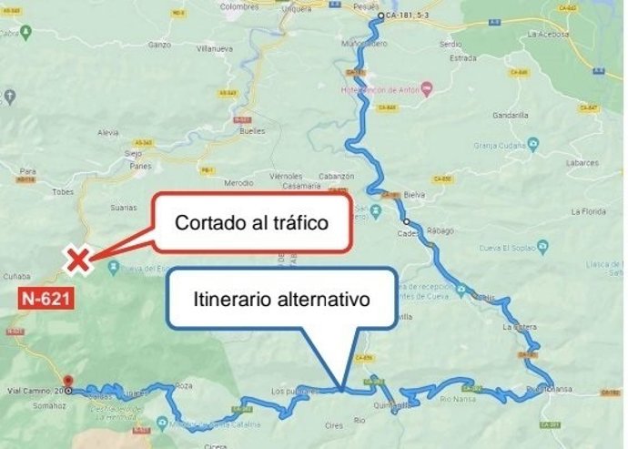 Dos tramos del desfiladero de la Hermida se cortarán al tráfico por la noche del 18 al 22 de septiembre