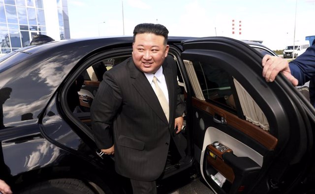 El líder norcoreano Kim Jong Un, en su reciente visita a Rusia.