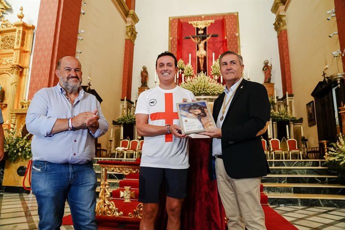 Javier Aureliano García a su llegada a Dalías (Almería)