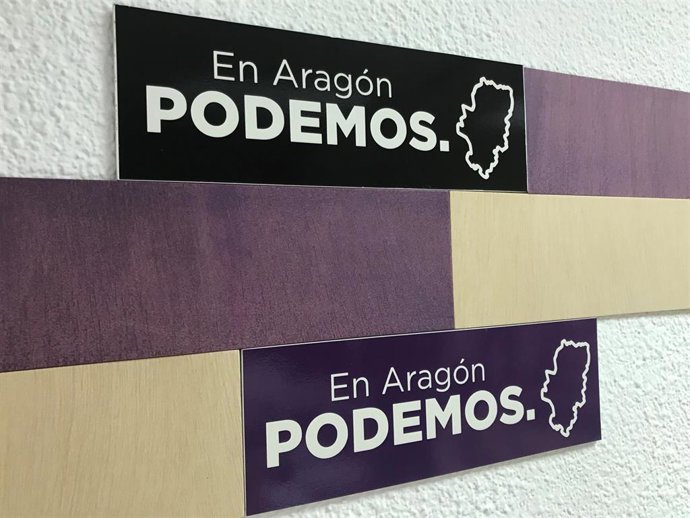 Archivo - Logo de Podemos en Aragón