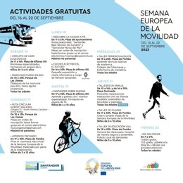 Programa de la Semana de la Movilidad en Santander