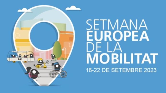 Cartel promocional de la Semana Europea de la Movilidad.