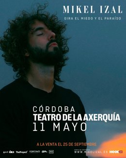 Cartel del concierto de Mikel Izal en Córdoba.