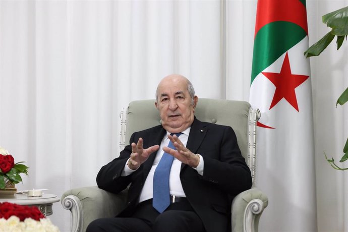 Archivo - El presidente de Argelia, Abdelmayid Tebune