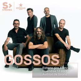 Cartel del grupo Gossos en el Festival Strenes de Girona