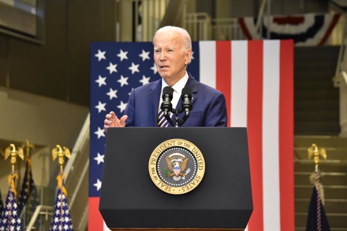 September 14, 2023, Largo, Maryland, USA: (NEW) President Joe Biden delivers remarks on Bidenomics at Prince George's Community College in Largo, Maryland. September 14, 2023, Maryland, USA: The U.S. President Joe Biden in his speech talked about Republ