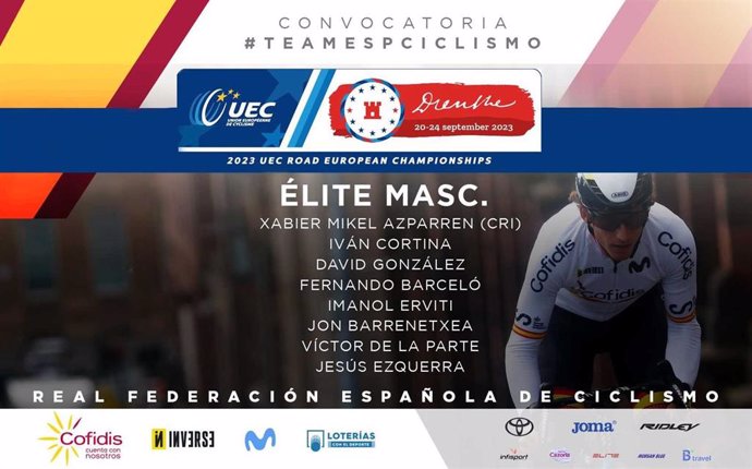 Convocatoria de la selección española para el Campeonato de Europa de ciclismo en carretera 2023