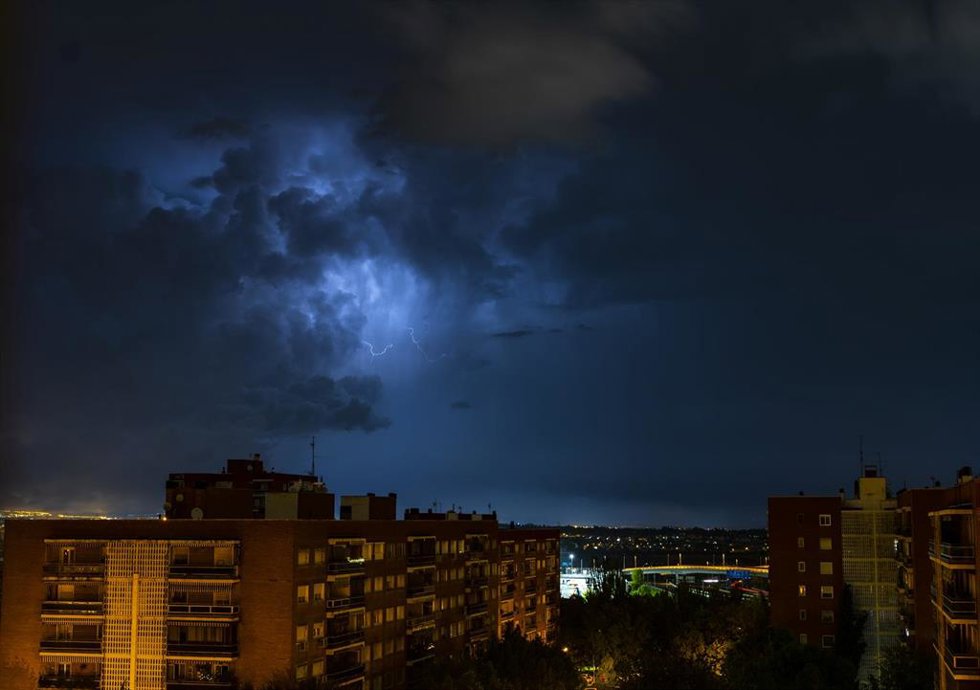 Tormenta eléctrica en el distrito de Hortaleza