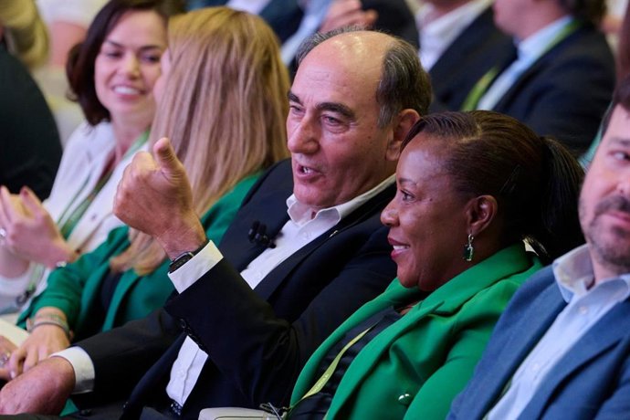 El presidente de Iberdrola, Ignacio Galán, durante un encuentro bajo el lema 'People First'.