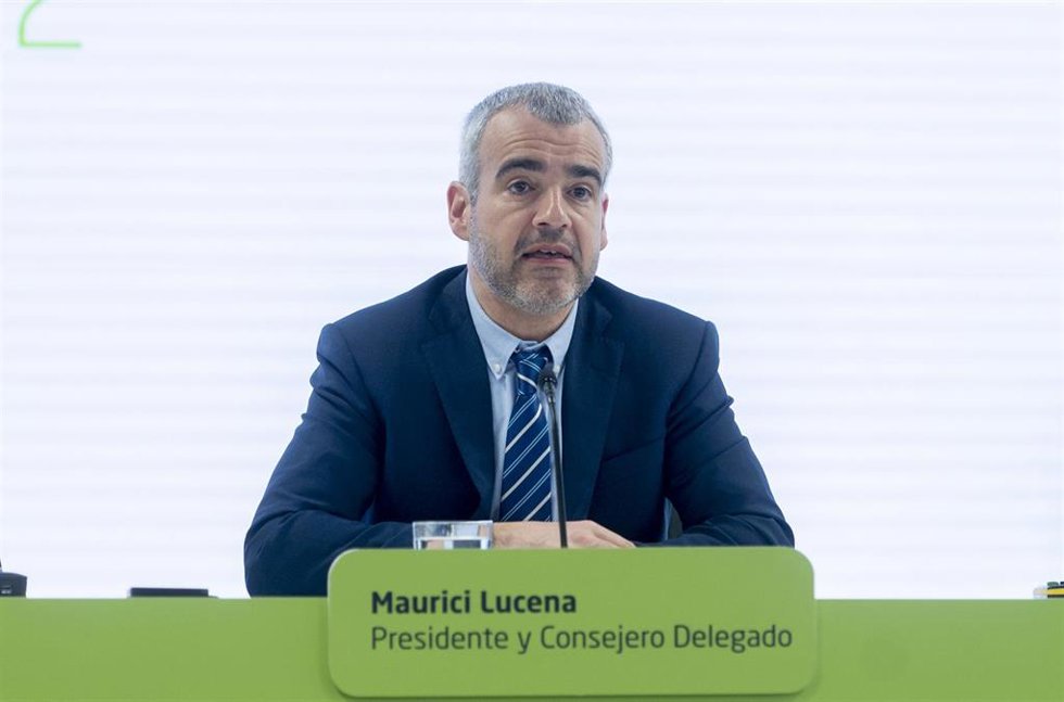 Archivo - El presidente y consejero delegado de Aena, Maurici Lucena, presenta los resultados económicos de 2022, a 28 de febrero de 2023, en Madrid (España). Aena ha cerrado 2022 con un beneficio neto de 901,5 millones de euros, frente a las pérdidas d